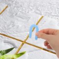 Upkoch 100pcs Tile Spacers 1 16 Inches Horseshoe Shims U Shape Plastic Leveling Clips For Ceramic Tiles Sky-blue