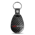 Chevrolet Corvette C8 Z06 Real Carbon Fiber Large Tear Drop Key Chain Official Licensed Black Keychain 2 25 In X 1 5 