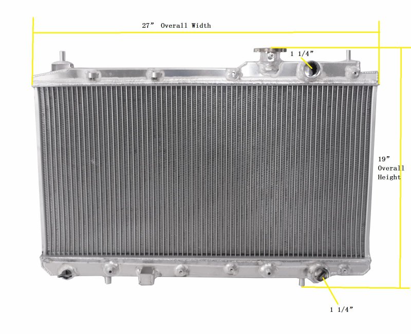 Zongheng Full Aluminum Radiator For 1997-2001 Honda Cr-v 2 0l L4 1998 1999 2000