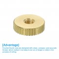 Uxcell Knurled Thumb Nuts 4pcs M4 X D12mm H3 5mm Brass Flat Head Through Hole With Collar Round Knobs Fasteners For 3d Printer
