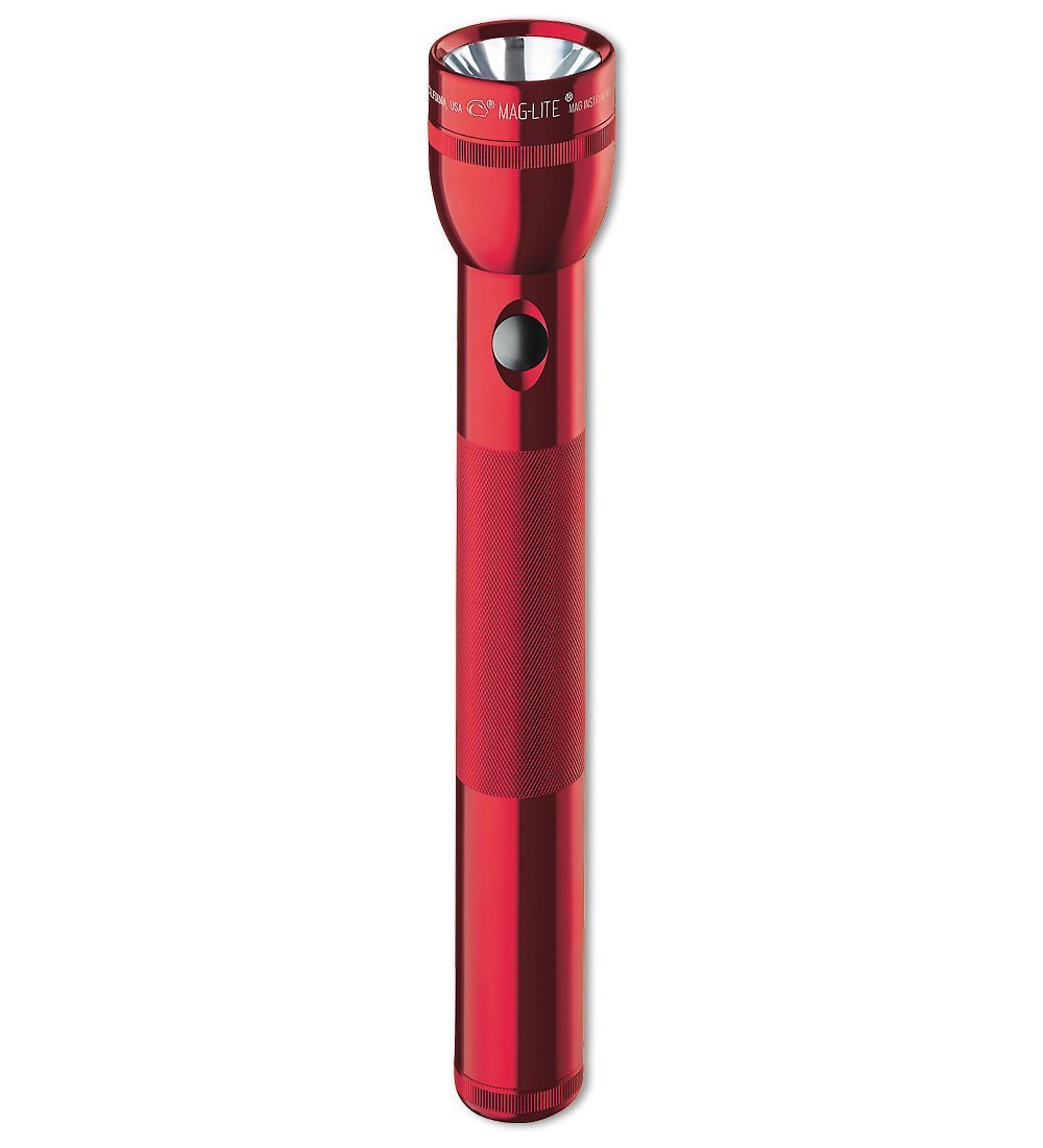 Maglite Heavy-duty Incandescent 3-cell D Flashlight Red