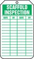 Accuform Signs Trs317ctp Scaffold Status Tag Legend Inspection 5 75 Length X 3 25 Width 0 010 Thickness Pf-cardstock Green On 