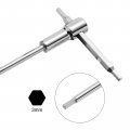 Uxcell 3mm Sliding T-handle Hex Key Wrench For Fast Spinning Cr-v Steel