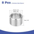 8pcs 304 Stainless Steel Spacer 9mm Id X 12mm Od Mm Length 35 0 47 0 39 Inch Screw Standoff Bushing Plain Finish Unthreaded