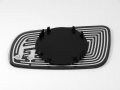 Jetta Passat Golf Cabrio A4 Right Passenger Convex Heated Mirror Glass W Rear Holder 