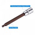 Uxcell 1 2 Square Drive X M8 Spline Bit Socket S2 Steel Bits Cr-v Sockets 140mm Length For Hand Use Only