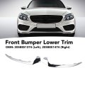 Bumper Trim Chrome Front Lower Set Abs With Protective Layer Replacement For C Class W205 C205 A205 Amg Line 2015 To 2018
