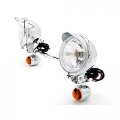 Krator Chrome Motorcycle Driving Passing Spotlight Light Bar Turn Signals Cruiser