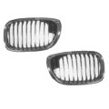 Passenger Side Grille For Bmw 325ci 330ci 2003 2004 2005 2006 Chrome And Black Finish Replacement Bm1200157 51137064318 