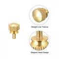 Uxcell 5pcs Knurled Thumb Screws M3x6mm Brass Shoulder Bolts Stepped Grip Knobs Fasteners For Pc Electronic Mechanical