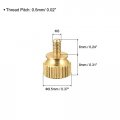 Uxcell 5pcs Knurled Thumb Screws M3x6mm Brass Shoulder Bolts Stepped Grip Knobs Fasteners For Pc Electronic Mechanical