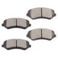 Front D856 Ceramic 4pcs W Hardware Disc Brake Pad Set 