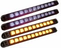 4 Piece 17 In Led Identification Light Bar Set 2 Amber And White Clear Lens Emergency Back Up Reverse Fog Turn Signal For Truck 