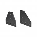 Uxcell Outside Joining Plate Set 60x60x4mm 5-hole Joint Brackets For 2020 Aluminum Extrusion Black 9pcs L Shape 4pcs T 5pcs