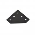 Uxcell Outside Joining Plate Set 60x60x4mm 5-hole Joint Brackets For 2020 Aluminum Extrusion Black 9pcs L Shape 4pcs T 5pcs
