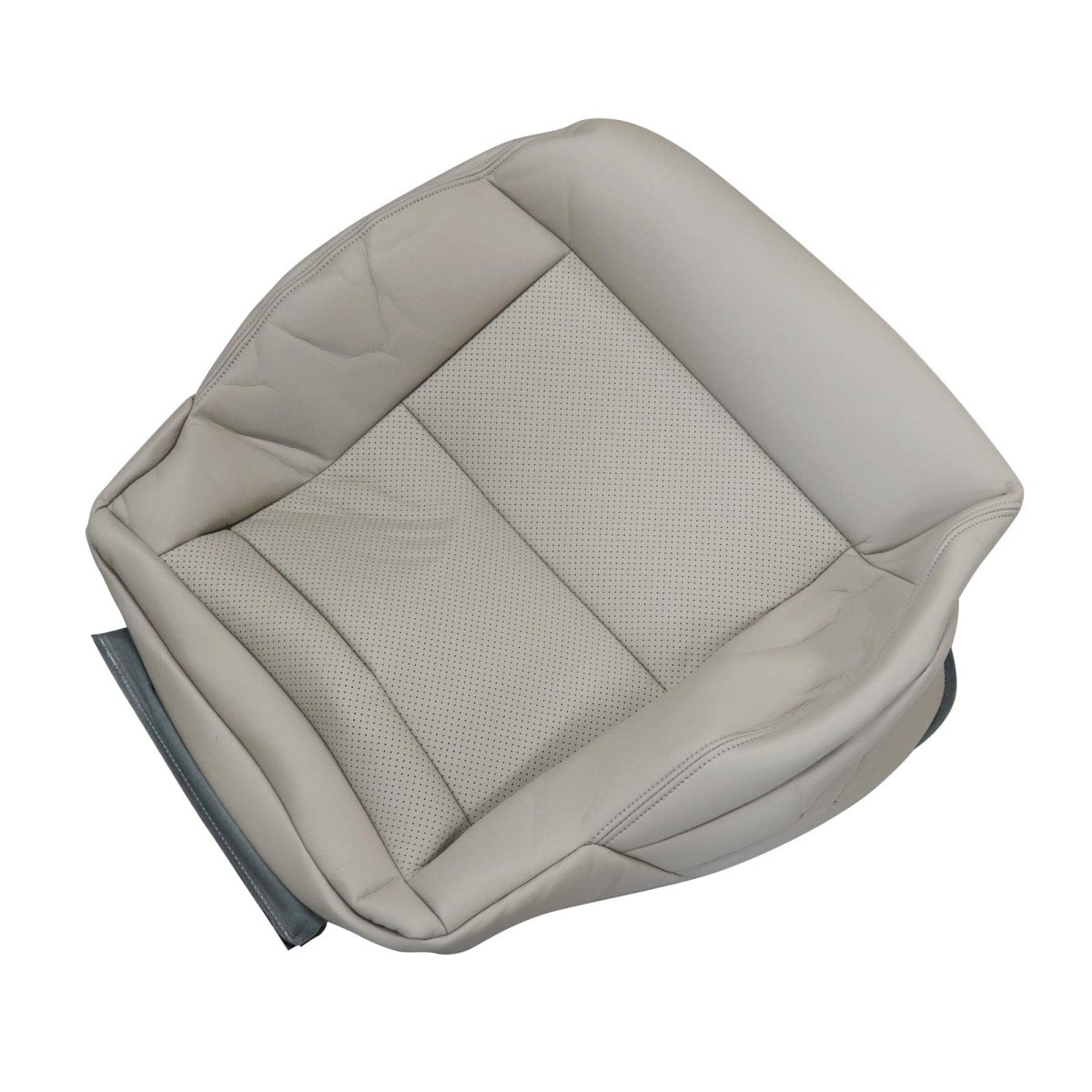 Front Passenger Side Bottom Replacement Seat Cover Microfiber Leather Gray For Mercedes Benz E350 E550 2010 2011 2012 2013
