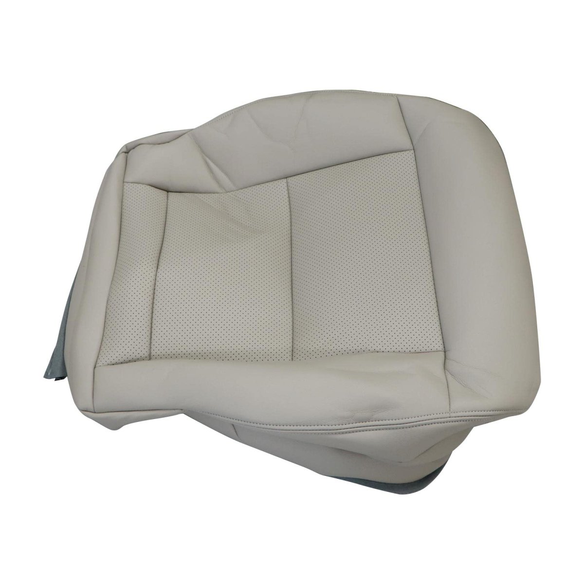 Front Passenger Side Bottom Replacement Seat Cover Microfiber Leather Gray For Mercedes Benz E350 E550 2010 2011 2012 2013