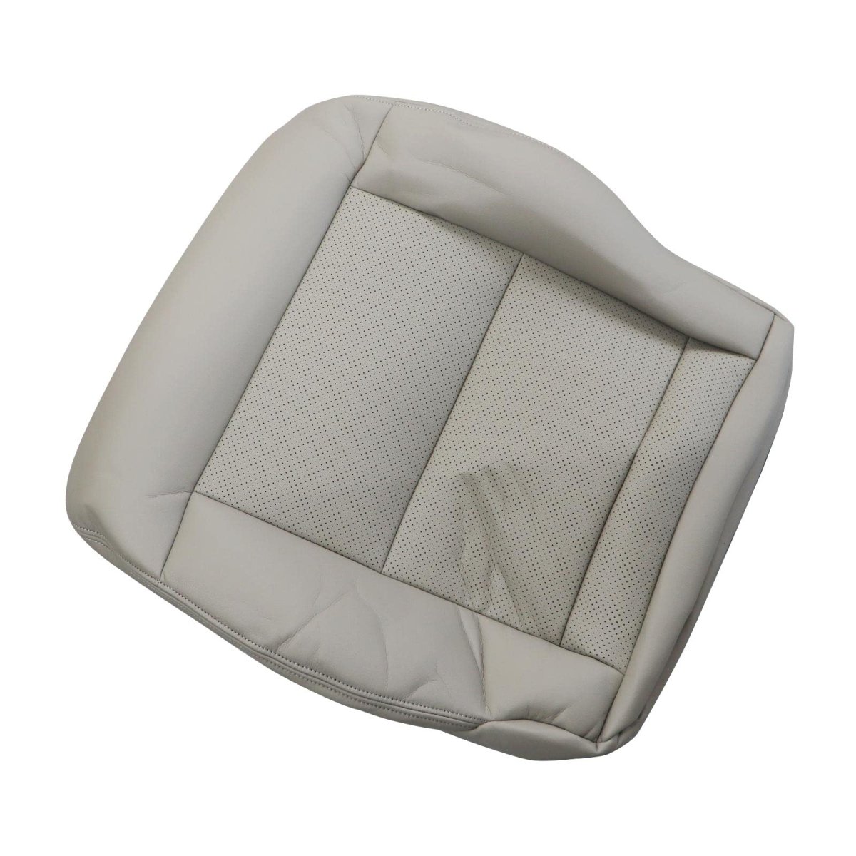 Front Passenger Side Bottom Replacement Seat Cover Microfiber Leather Gray For Mercedes Benz E350 E550 2010 2011 2012 2013