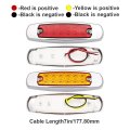 Tmh 10 Pcs 6 4 Inch Fish Shape 5 Amber Red 12 Led Indicator Clearance Lamp Side Marker Light For Truck Bus Trailer Rv Tow Lorry
