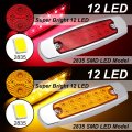 Tmh 10 Pcs 6 4 Inch Fish Shape 5 Amber Red 12 Led Indicator Clearance Lamp Side Marker Light For Truck Bus Trailer Rv Tow Lorry