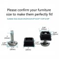 Leveling Feet 25 X 25mm Square Tube Inserts Kit Furniture Glide Adjustable Leveler For Table Desk Leg 2 Sets