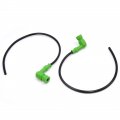 Uxcell 4pcs Silicone 90 Degree Motorcycle Motor Engine Spark Cap Ignition Wire Cable Green