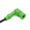 Uxcell 4pcs Silicone 90 Degree Motorcycle Motor Engine Spark Cap Ignition Wire Cable Green