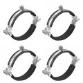 100mm Rigid Pipe Strap Clamps Carbon Steel Bracket Tube Clip M8 M10 Nut Size For Water 4 Pcs 