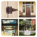 Uxcell Door Bolt Latch Aluminum Alloy Security Automatic Window Gate Spring Bounce Lock Brown