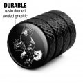 Eagle Illustration Valve Stem Caps For Tire Rim Wheel Aluminum Black