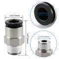 Baomain 1 8 Pt Male Thread 6mm Push In Joint Pc6-01 Pneumatic Connector Quick Fittings Pack Of 30