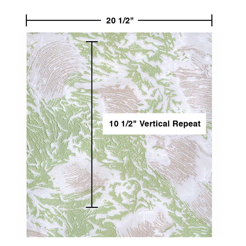 Wallpaper Green Shell Embossed Textured Vinyl Renovators Supply