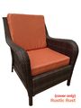 Qqbed 4 Pack Outdoor Patio Chair Washable Cushion Pillow Seat Covers 24 X 22 Replacement Only X4 Rustic Rust