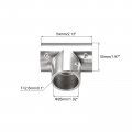 Uxcell Tee Rail Fitting 3-way Zinc Alloy Pipe Connector Brushed For 25mm 1 Od Handrail Railing 2 Pcs
