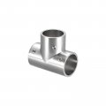 Uxcell Tee Rail Fitting 3-way Zinc Alloy Pipe Connector Brushed For 25mm 1 Od Handrail Railing 2 Pcs