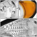 Auto Dynasty Factory Style Headlight Lamps Assembly Compatible With Pontiac Grand Am 1999-2005 Driver And Passenger Side Chrome