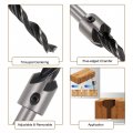 Uxcell Countersink Drill Bits For Wood 3mm To 6mm Adjustable Reamer With Hex Wrench Punch Tool Woodworking Carpentry Diy Hss