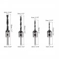 Uxcell Countersink Drill Bits For Wood 3mm To 6mm Adjustable Reamer With Hex Wrench Punch Tool Woodworking Carpentry Diy Hss