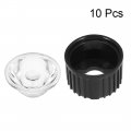 Uxcell 10 Pcs 20mm Led Lens 30 Degree With Black Holder For 1w 3w High Power Light