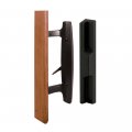 Prime-line C 1313 Patio Door Mortise Style Handle Black Diecast With Wood Outside Pull Single Pack 
