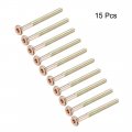 Uxcell M6x70mm Furniture Screw Hex Socket Machine Screws Zinc Plated Fasteners Bolts Half Thread Carbon Steel 15pcs