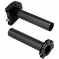 Qiilu Throttle Twist Grips Universal 7 8 22mm Handlebar Accelerator For Motorcycle Scooter Dirt Bike Black