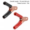 Uxcell 2pcs 75a Heavy-duty Alligator Clips Battery Crocodile Electrical Test Clamps Charger Clamp