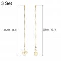 Uxcell 13 Inch Ceiling Fan Pull Chain Extender Sets 6 Pcs Beaded Ball With Decorative Light Bulb And Cord For Lamp Gold