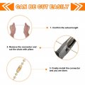 Uxcell 13 Inch Ceiling Fan Pull Chain Extender Sets 6 Pcs Beaded Ball With Decorative Light Bulb And Cord For Lamp Gold