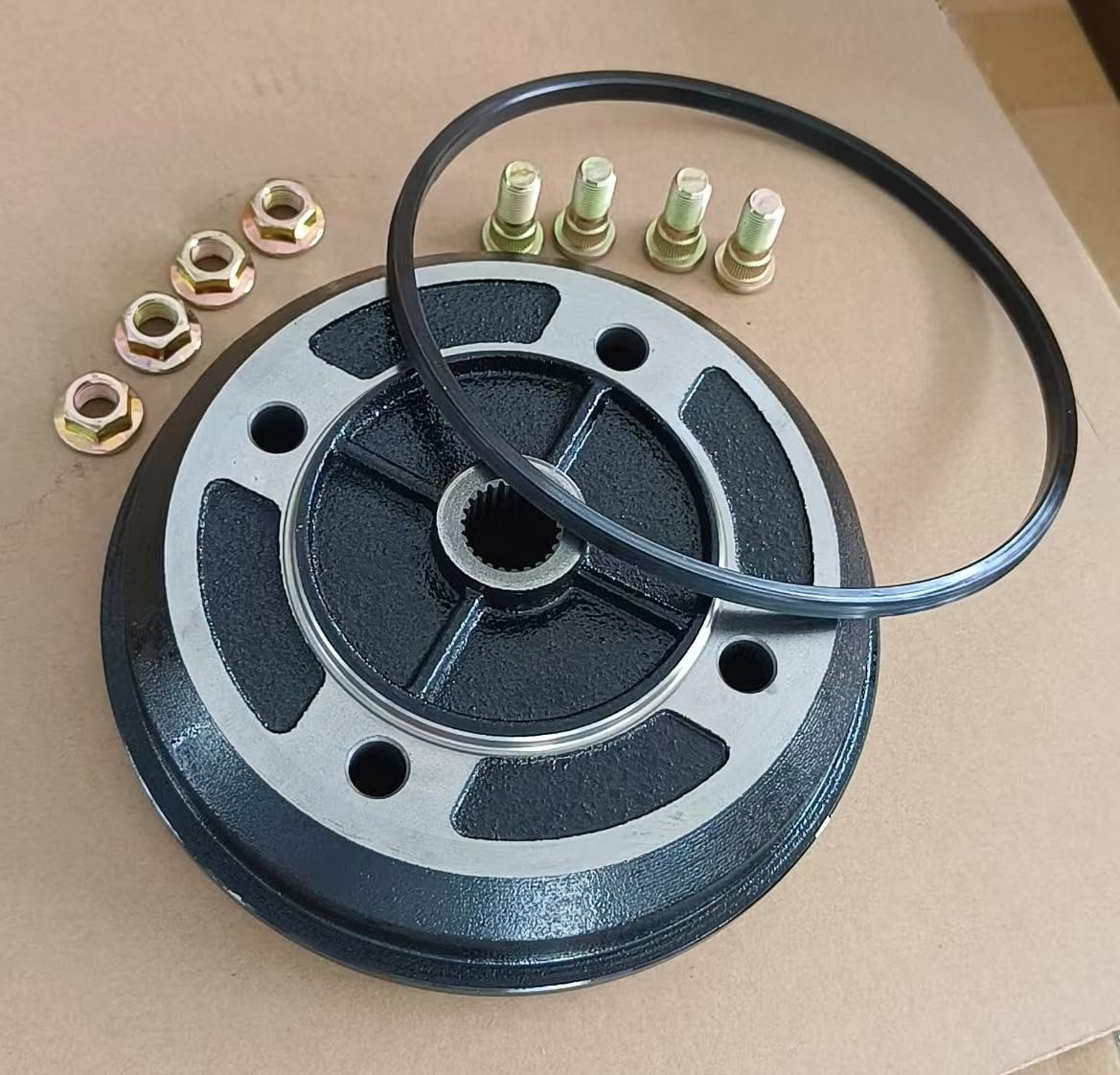 Wantone Racing Rear Brake Drum Hub 41038-1226 With Seal Lug Bolts Replacement For 1994-2000 Kawasaki Mule Kaf 620 2010 2020