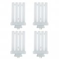 Dysmio Compact Fluorescent 27w Quad Tube 6500k Daylight Light Fml Bulbs With Gx10q-4 Base A 4 Pack 