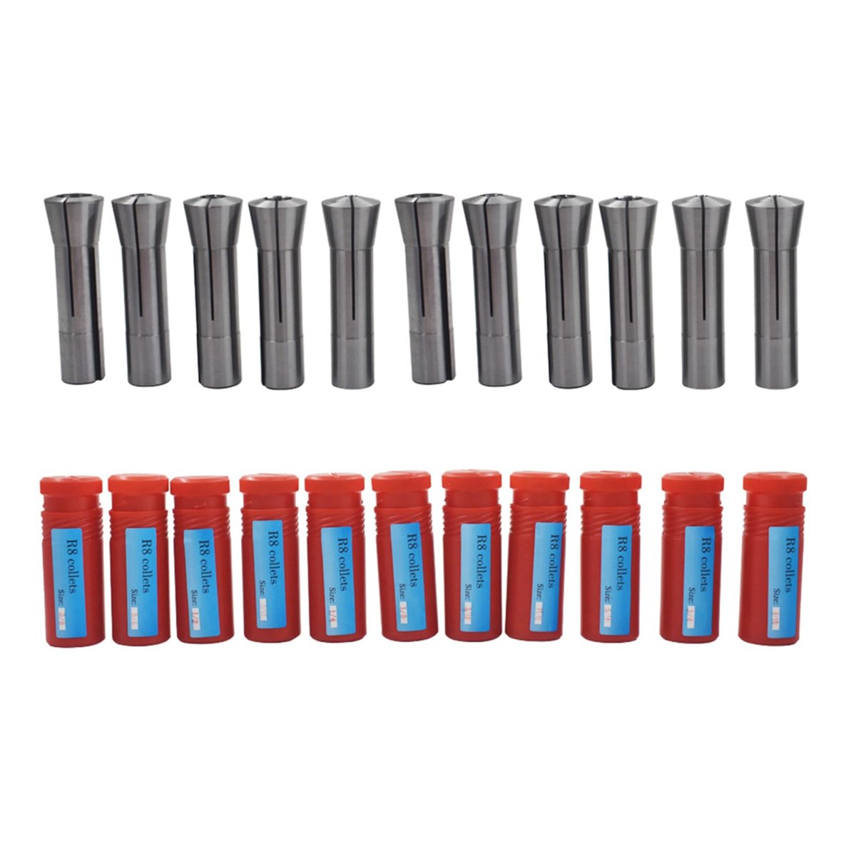 11pcs R8 Collet Set 1 8 To 3 4 In Round Chuck Spring Collets For Cnc Milling Lathe Tool And Engraving Machine 7 16 20 Unf
