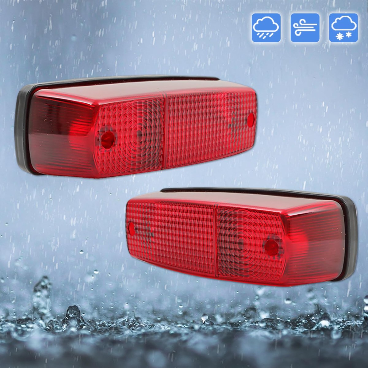 1 Pair Tail Light Replacement For Kubota Rtv400 Rtv500 Rtv900 Rtv1100 Rtvx1120 Rtv1140 Replaces Hk750-62700 Hk75062700 Red Led
