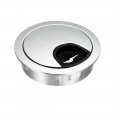 Cable Hole Cover 2 Zinc Alloy Desk Wire Cord Grommets For Office Pc Organizer Bright Silver 